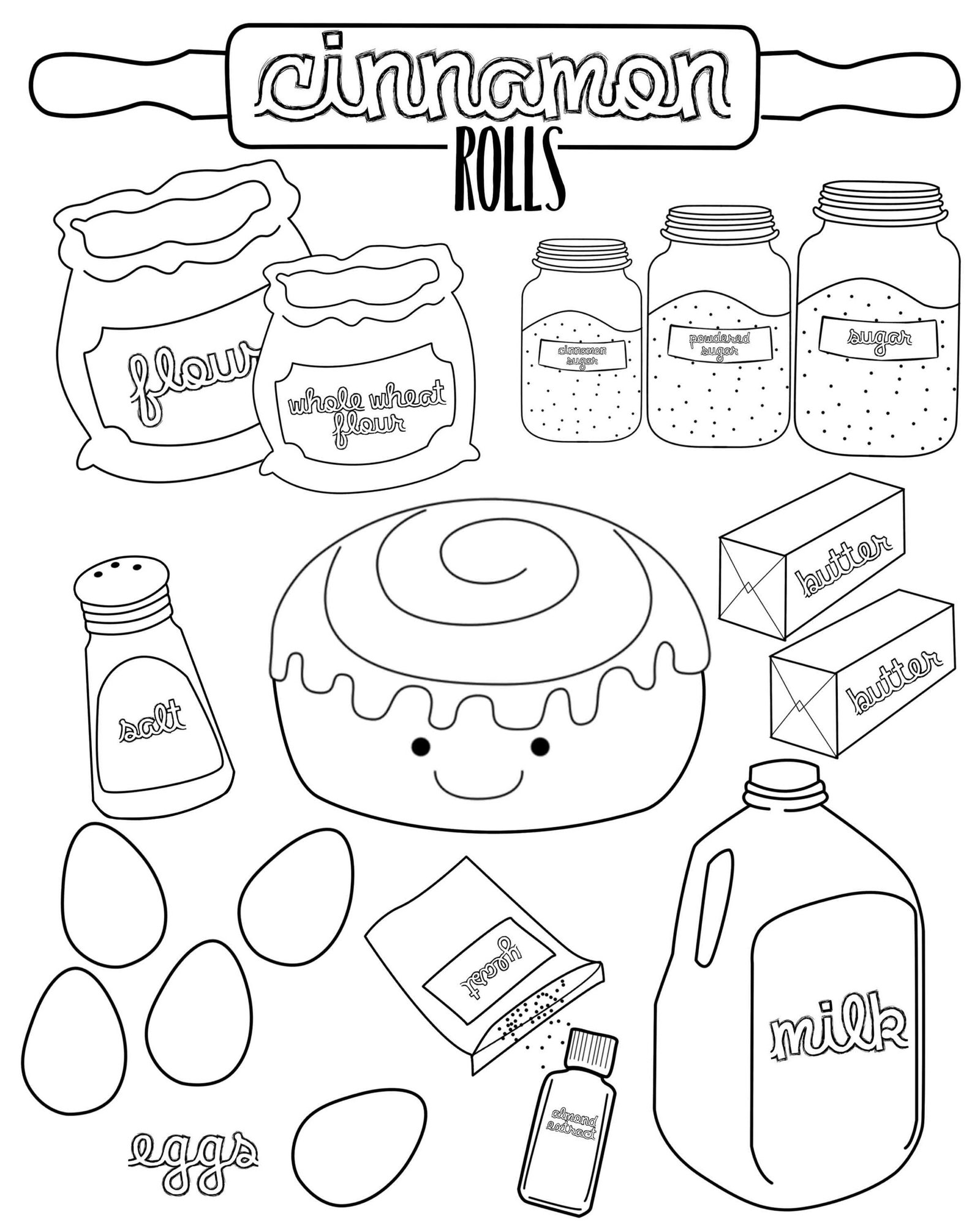 172+ Cinnamon Roll Hello Kitty Coloring Pages Printable 30