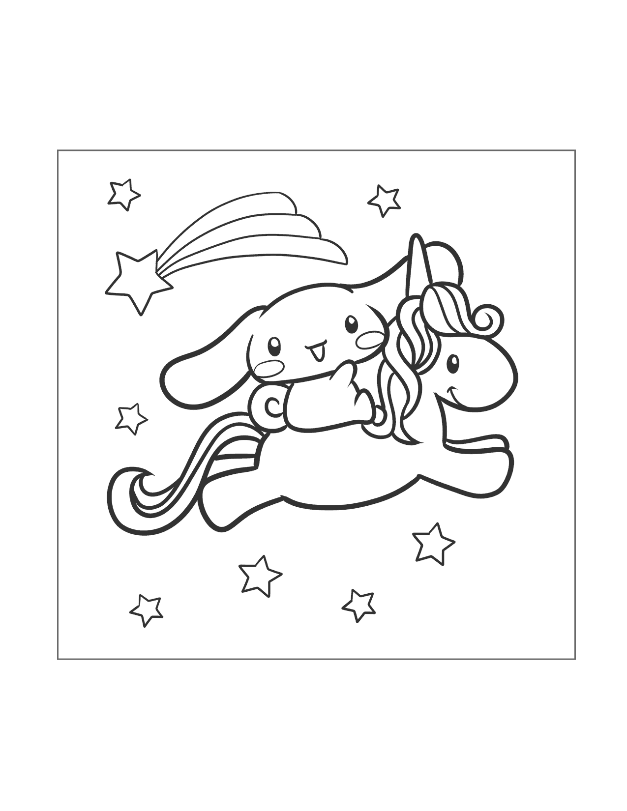 172+ Cinnamon Roll Hello Kitty Coloring Pages Printable 5