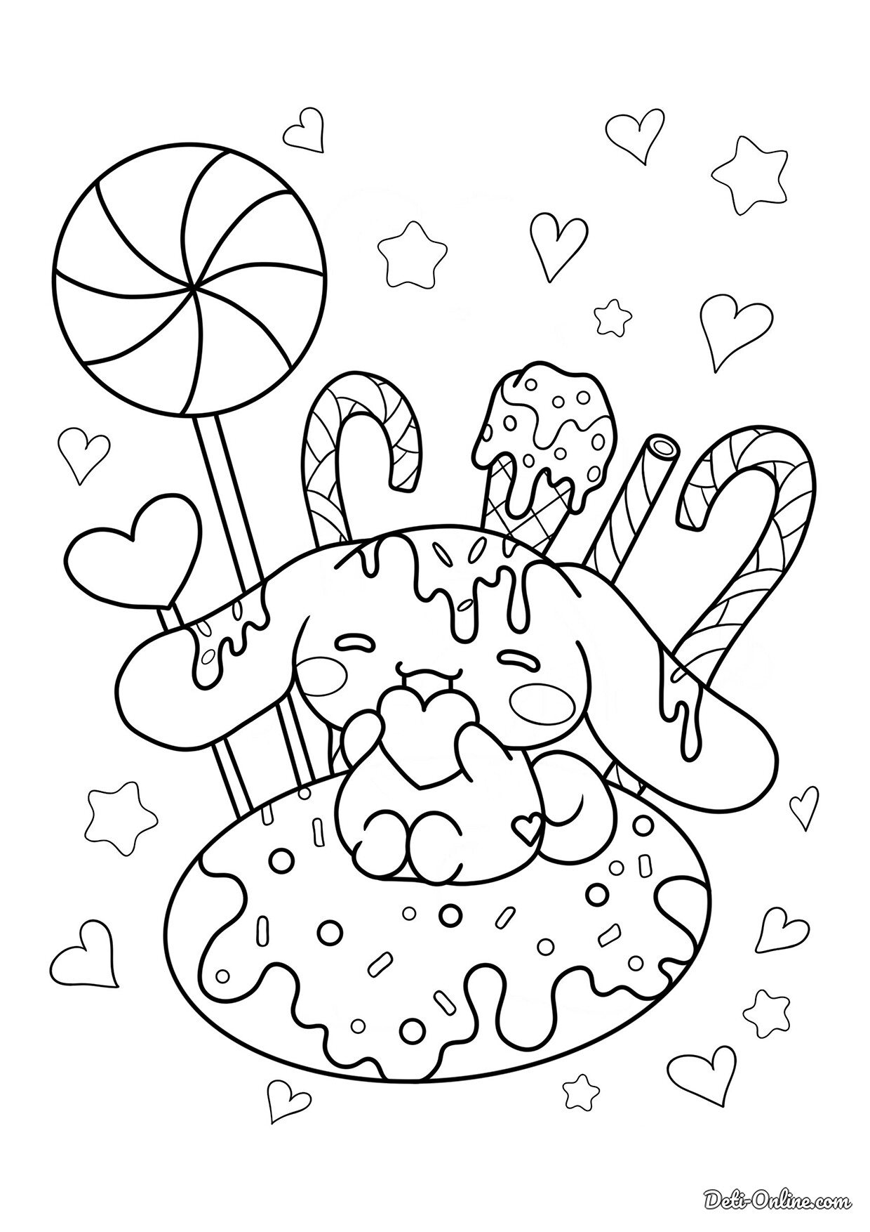 172+ Cinnamon Roll Hello Kitty Coloring Pages Printable 50