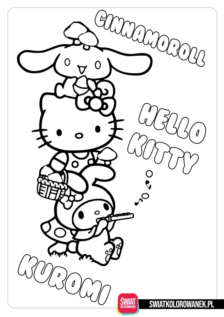 172+ Cinnamon Roll Hello Kitty Coloring Pages Printable 65