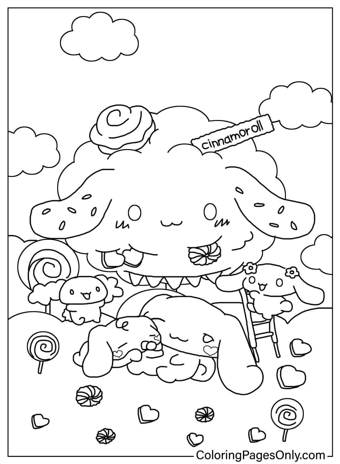 172+ Cinnamon Roll Hello Kitty Coloring Pages Printable 95