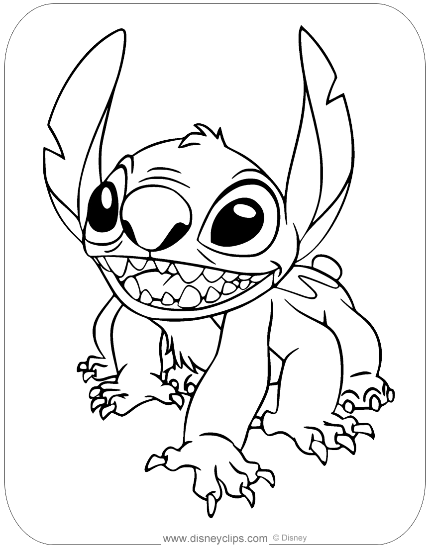 194+ Stitch with Glasses Coloring Page Printable 114