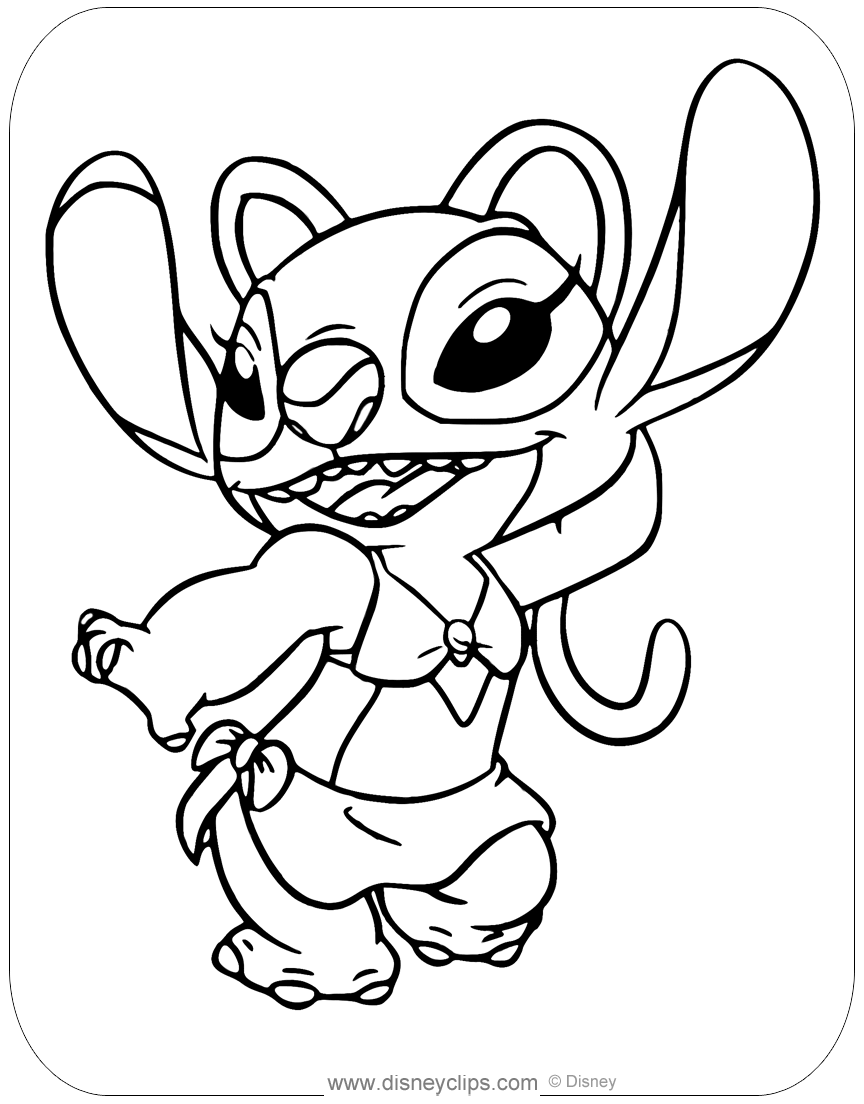 194+ Stitch with Glasses Coloring Page Printable 115