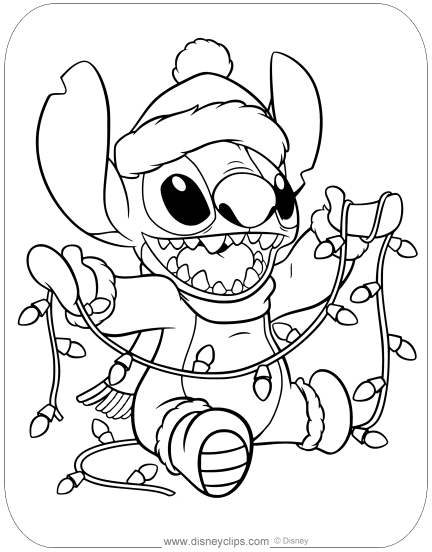 194+ Stitch with Glasses Coloring Page Printable 118