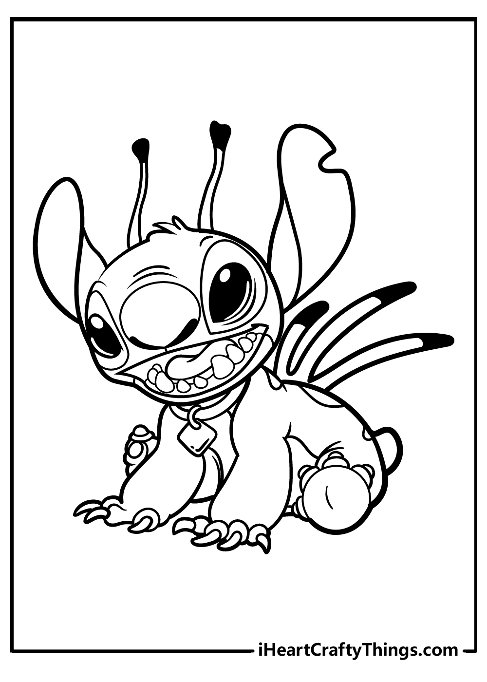 194+ Stitch with Glasses Coloring Page Printable 138