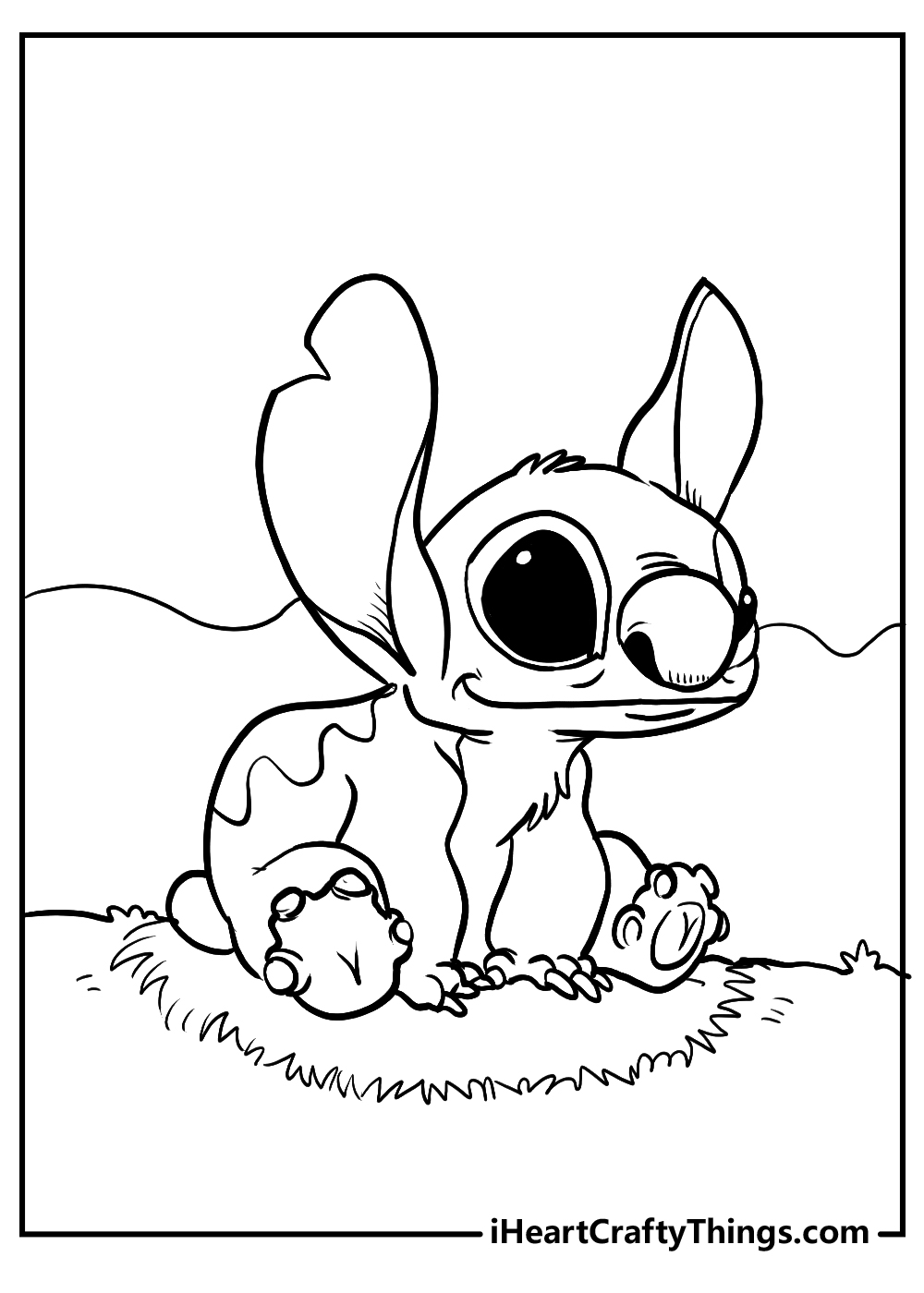 194+ Stitch with Glasses Coloring Page Printable 141