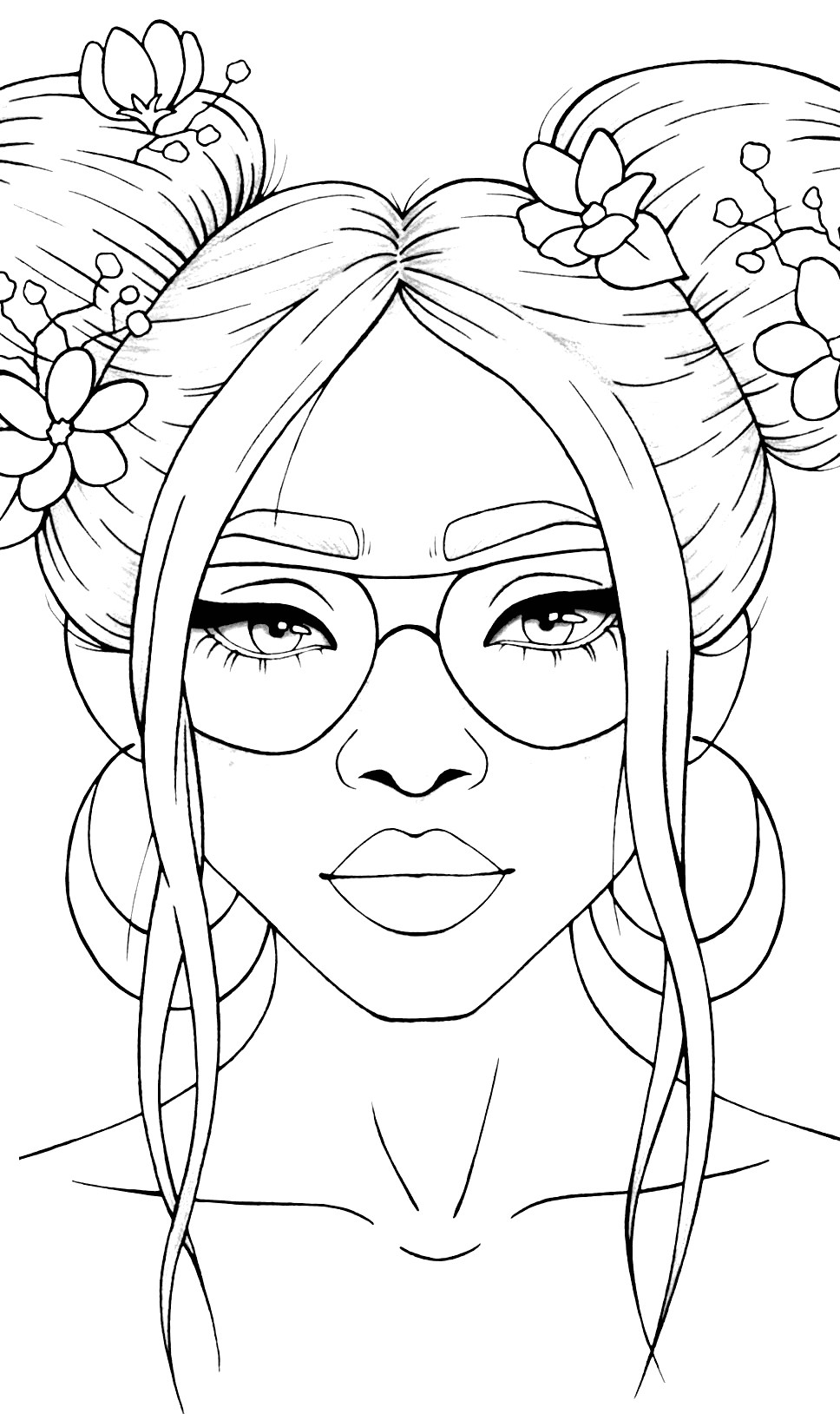 194+ Stitch with Glasses Coloring Page Printable 155