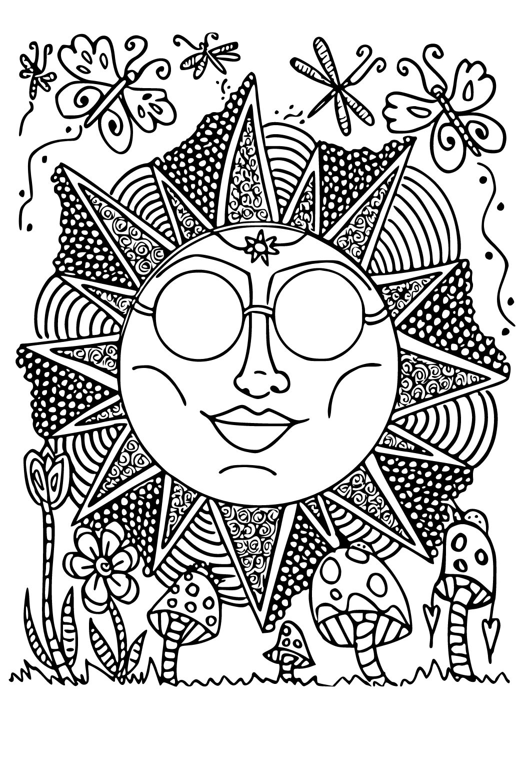 194+ Stitch with Glasses Coloring Page Printable 161