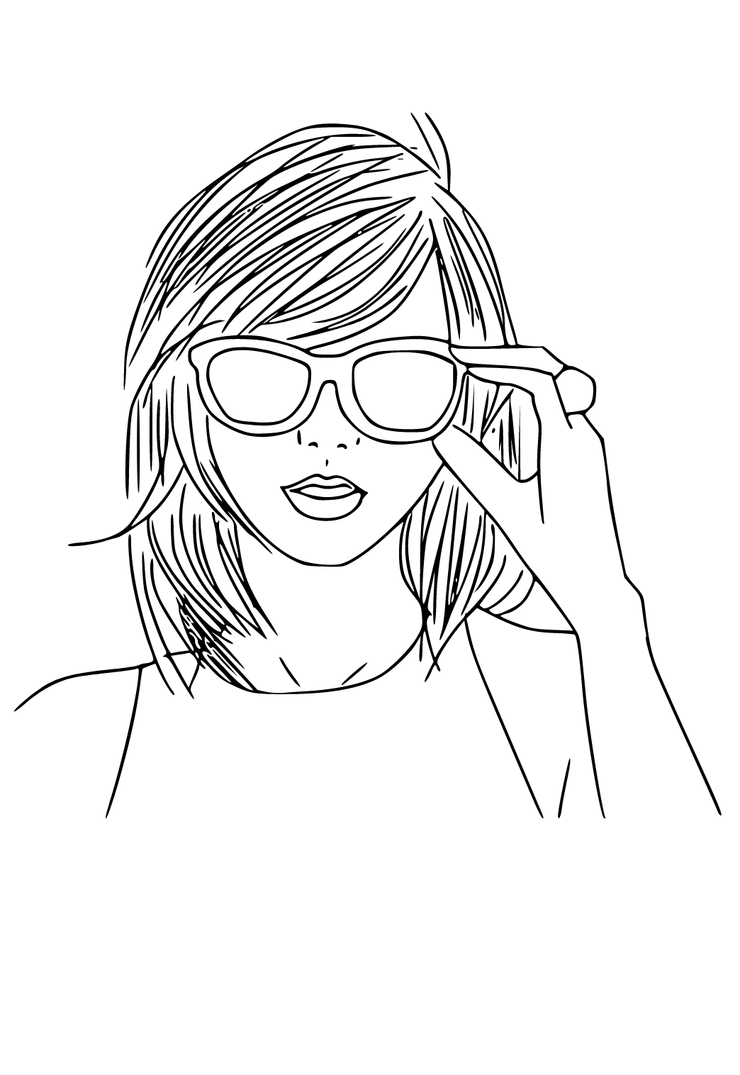 194+ Stitch with Glasses Coloring Page Printable 163