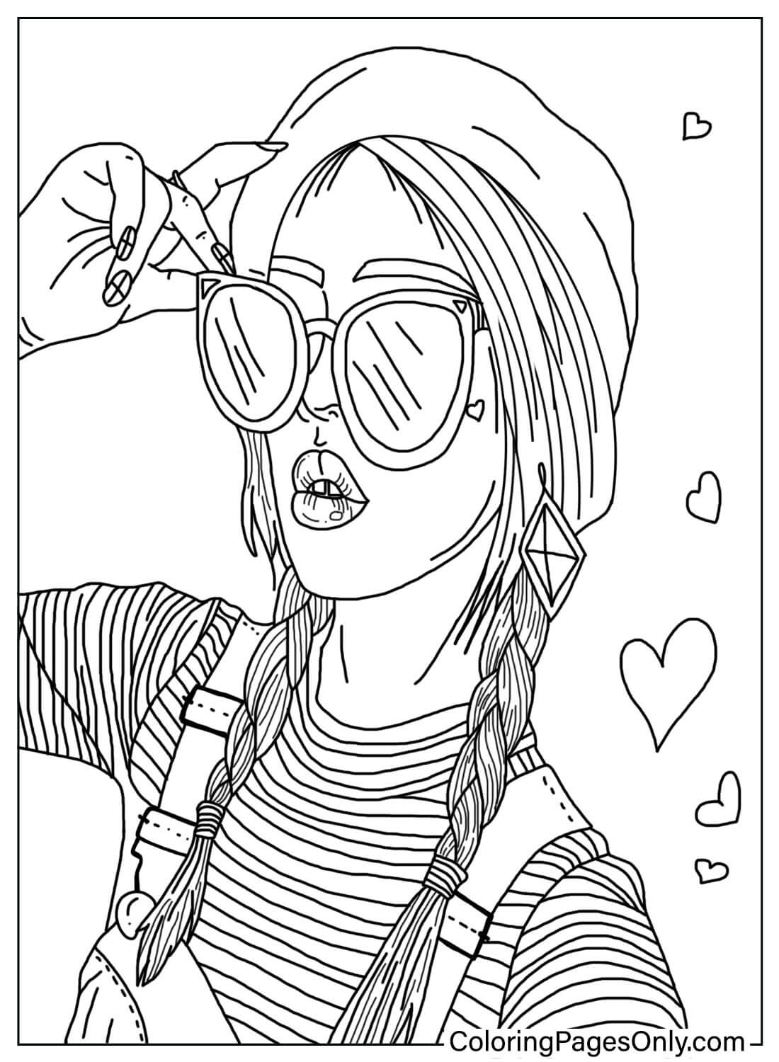 194+ Stitch with Glasses Coloring Page Printable 165