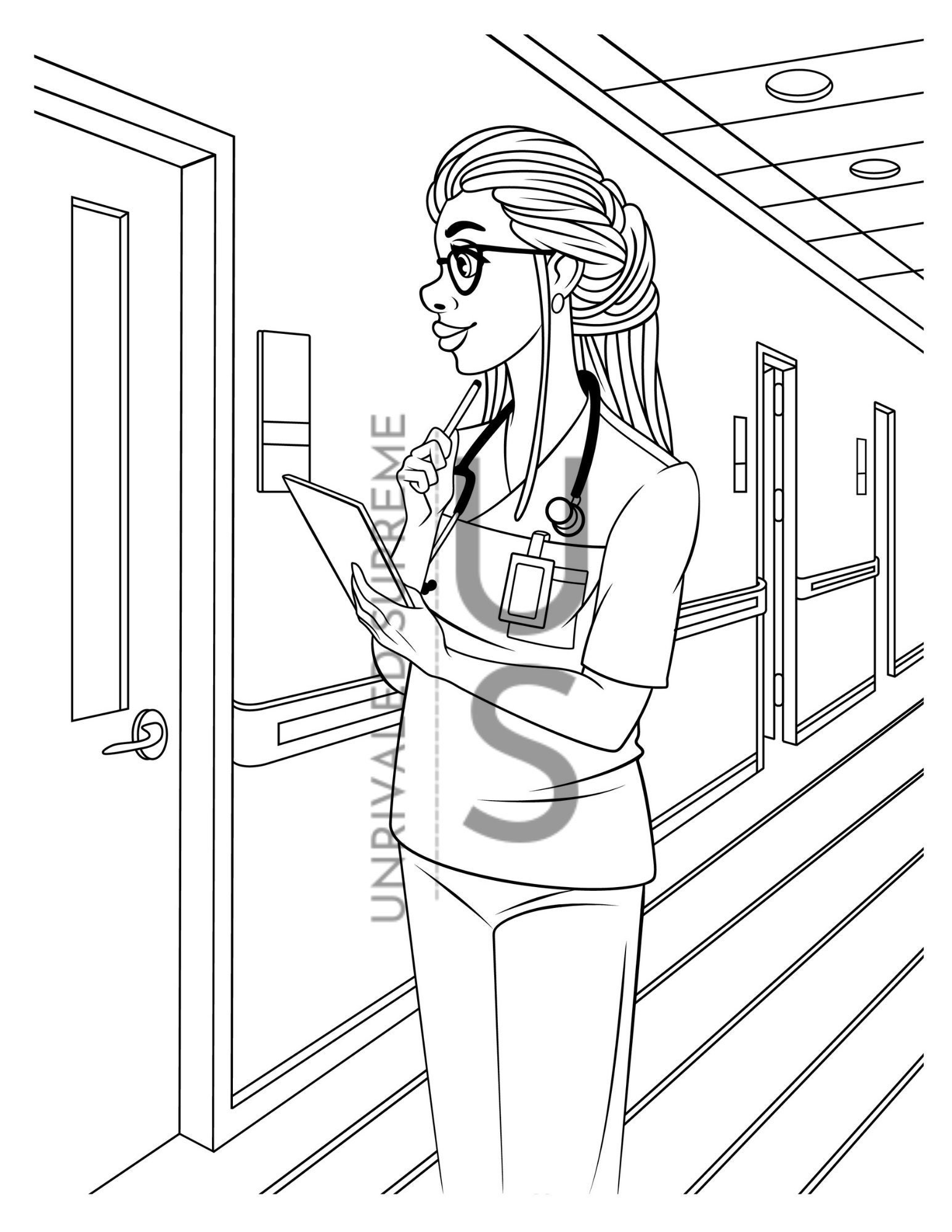 194+ Stitch with Glasses Coloring Page Printable 187