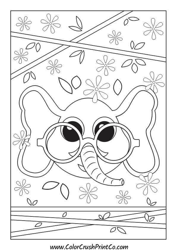 194+ Stitch with Glasses Coloring Page Printable 42