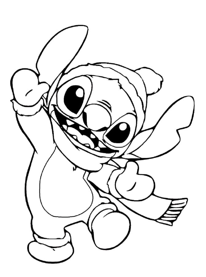 194+ Stitch with Glasses Coloring Page Printable 52