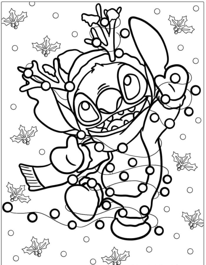 194+ Stitch with Glasses Coloring Page Printable 56