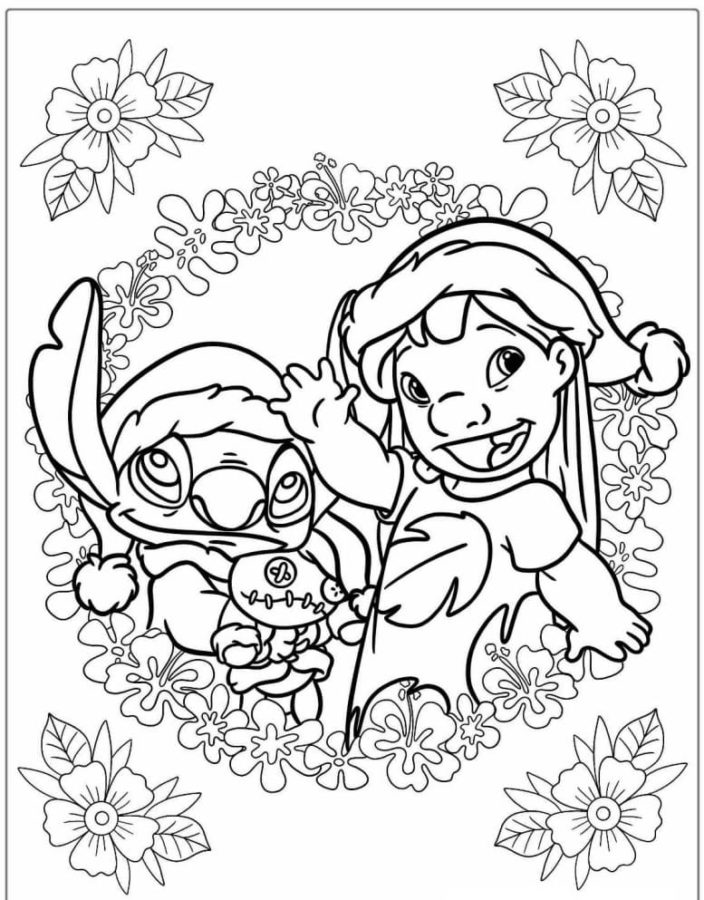 194+ Stitch with Glasses Coloring Page Printable 57