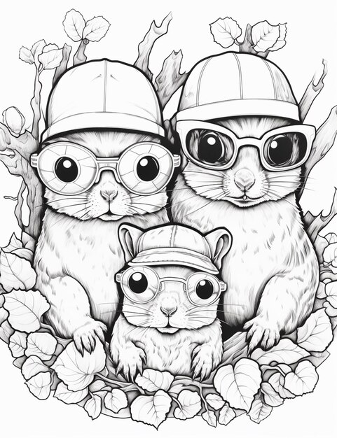 194+ Stitch with Glasses Coloring Page Printable 6