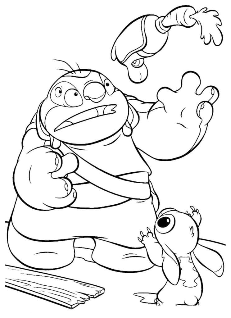 194+ Stitch with Glasses Coloring Page Printable 83