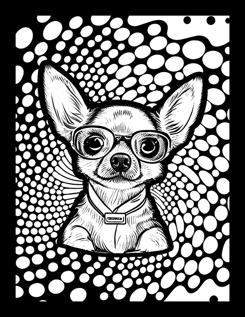 194+ Stitch with Glasses Coloring Page Printable 9