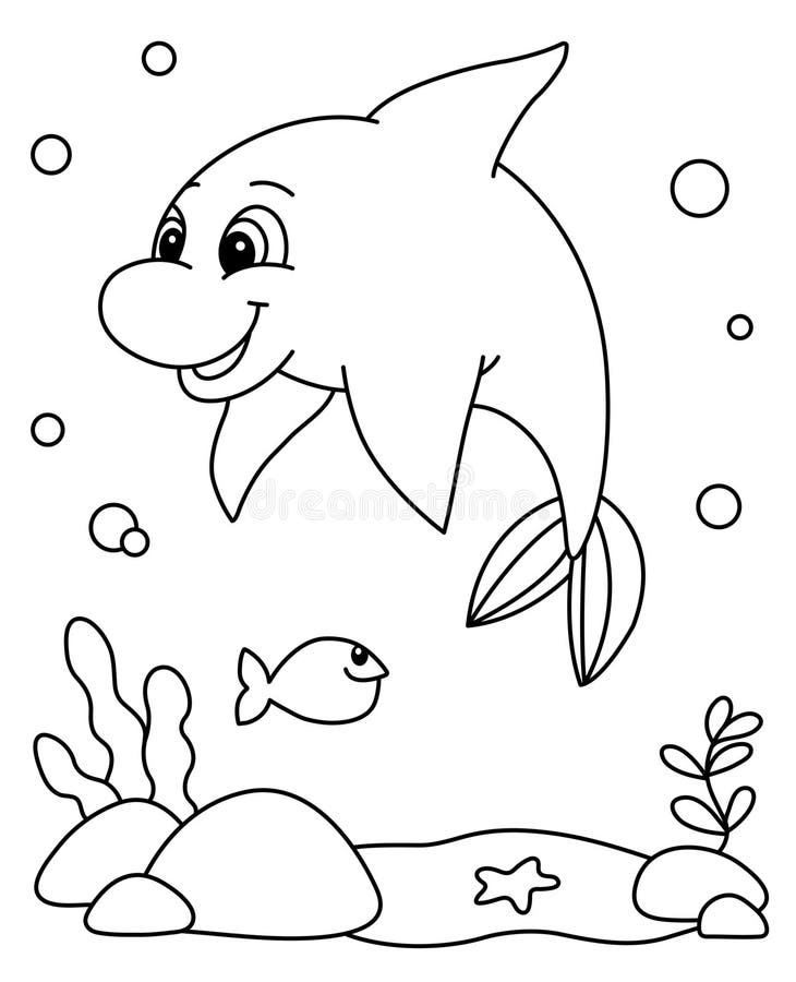 198 Dolphin Coloring Pages Free Printable 102