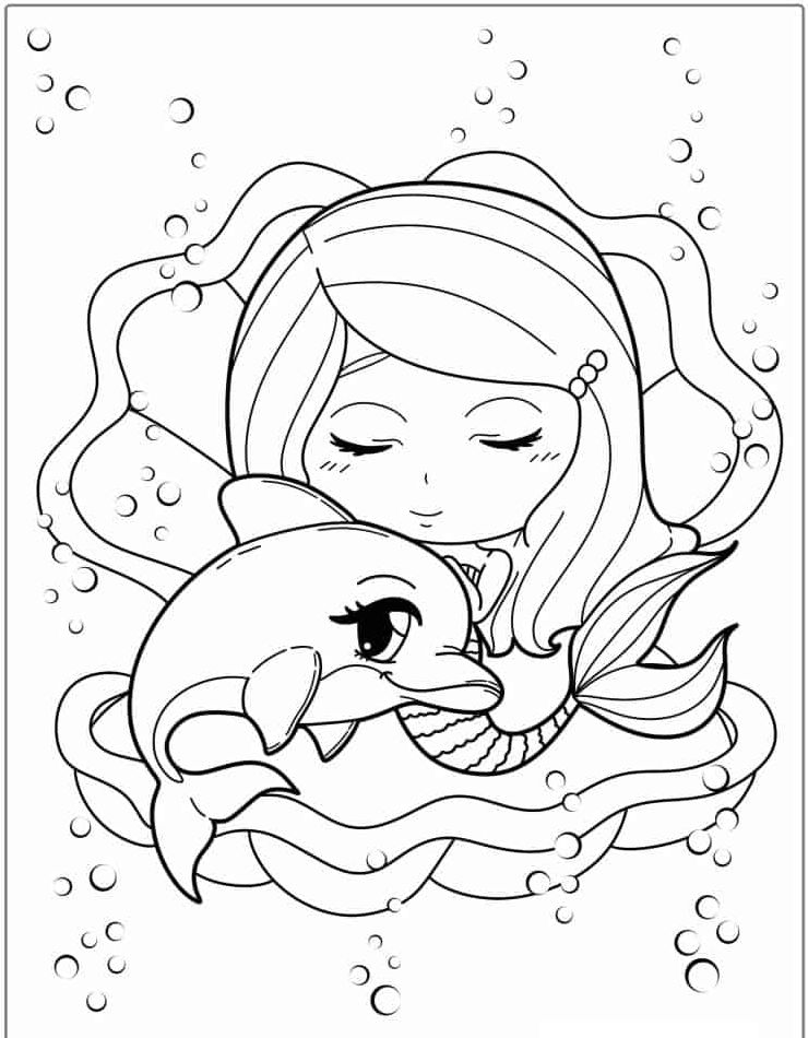 198 Dolphin Coloring Pages Free Printable 110