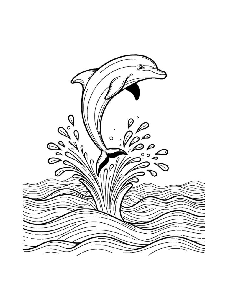 198 Dolphin Coloring Pages Free Printable 124