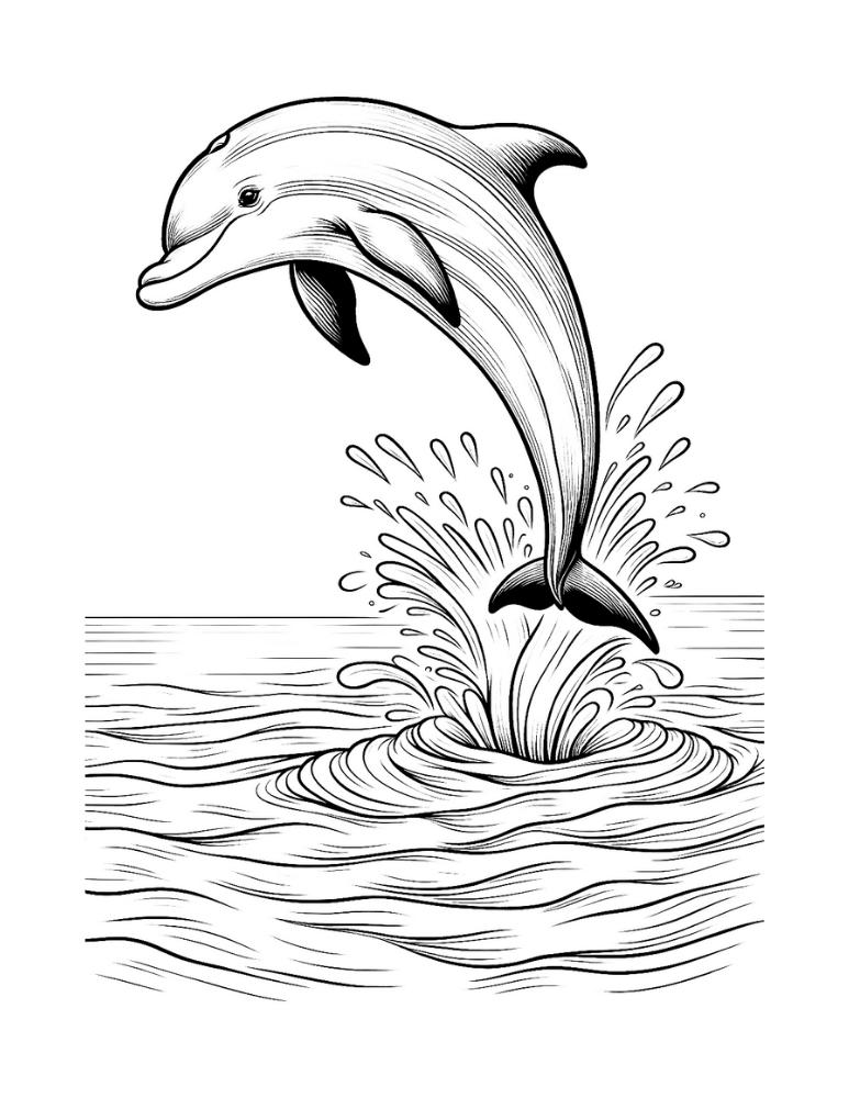 198 Dolphin Coloring Pages Free Printable 131