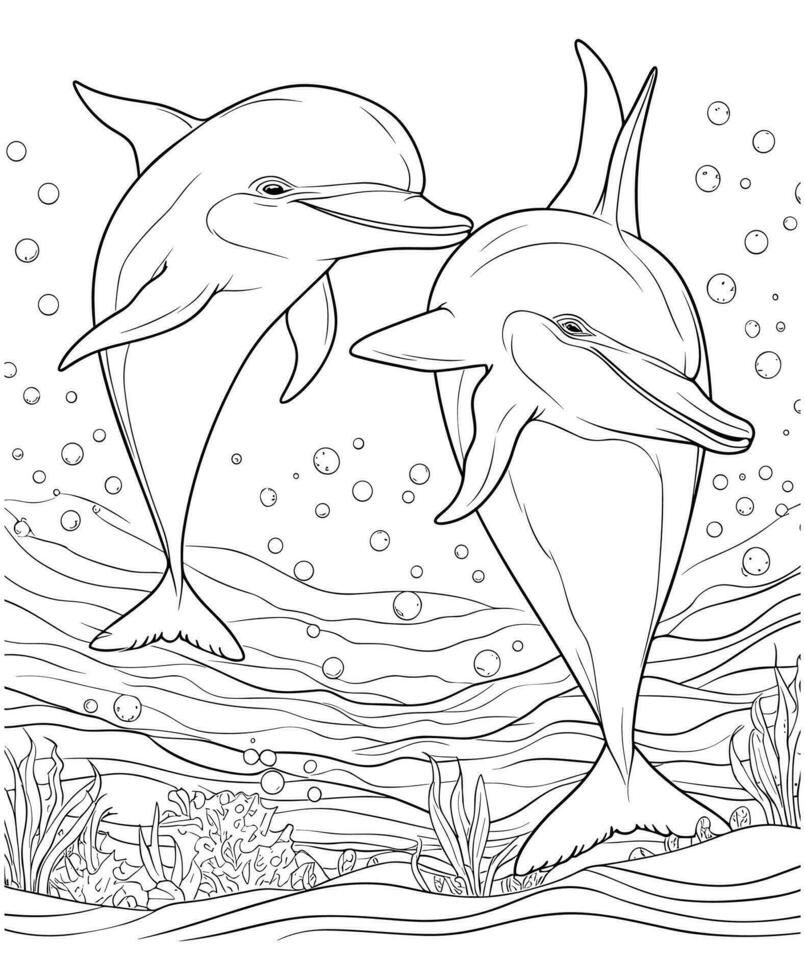 198 Dolphin Coloring Pages Free Printable 136