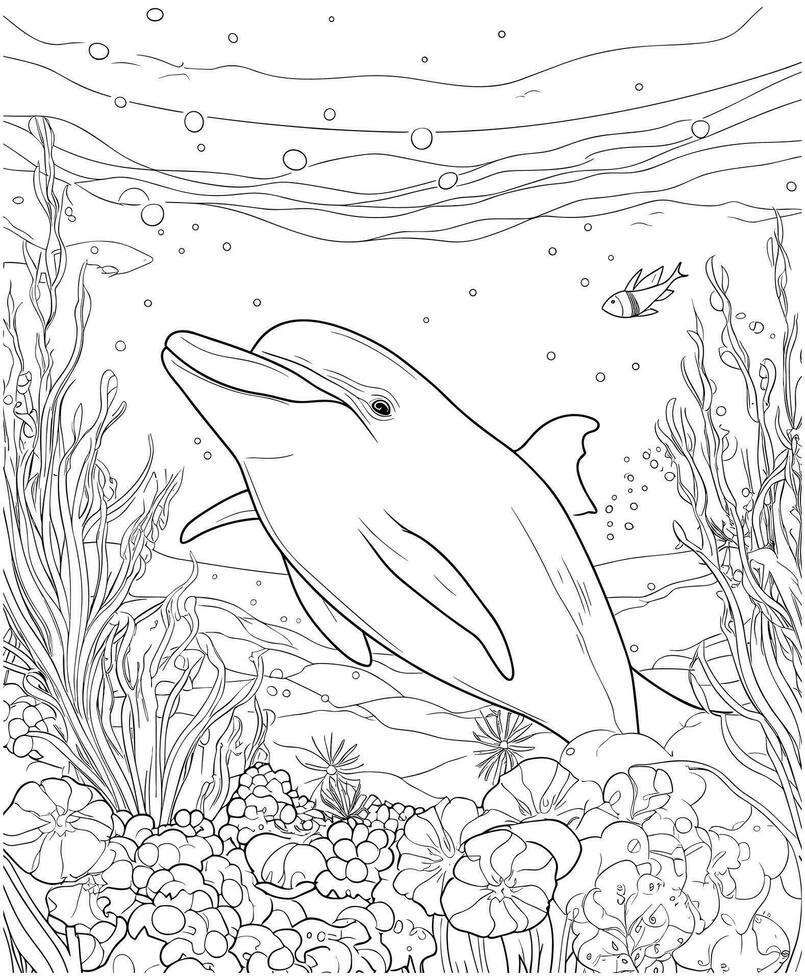 198 Dolphin Coloring Pages Free Printable 137