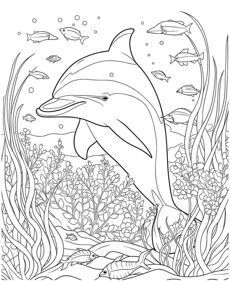 198 Dolphin Coloring Pages Free Printable 138