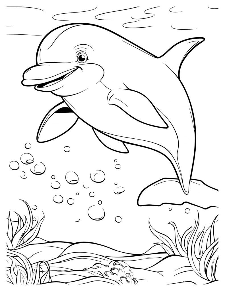 198 Dolphin Coloring Pages Free Printable 141