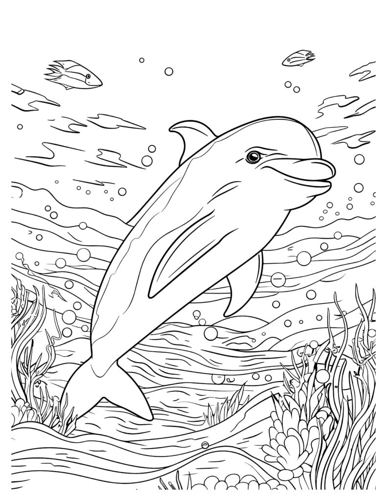 198 Dolphin Coloring Pages Free Printable 143