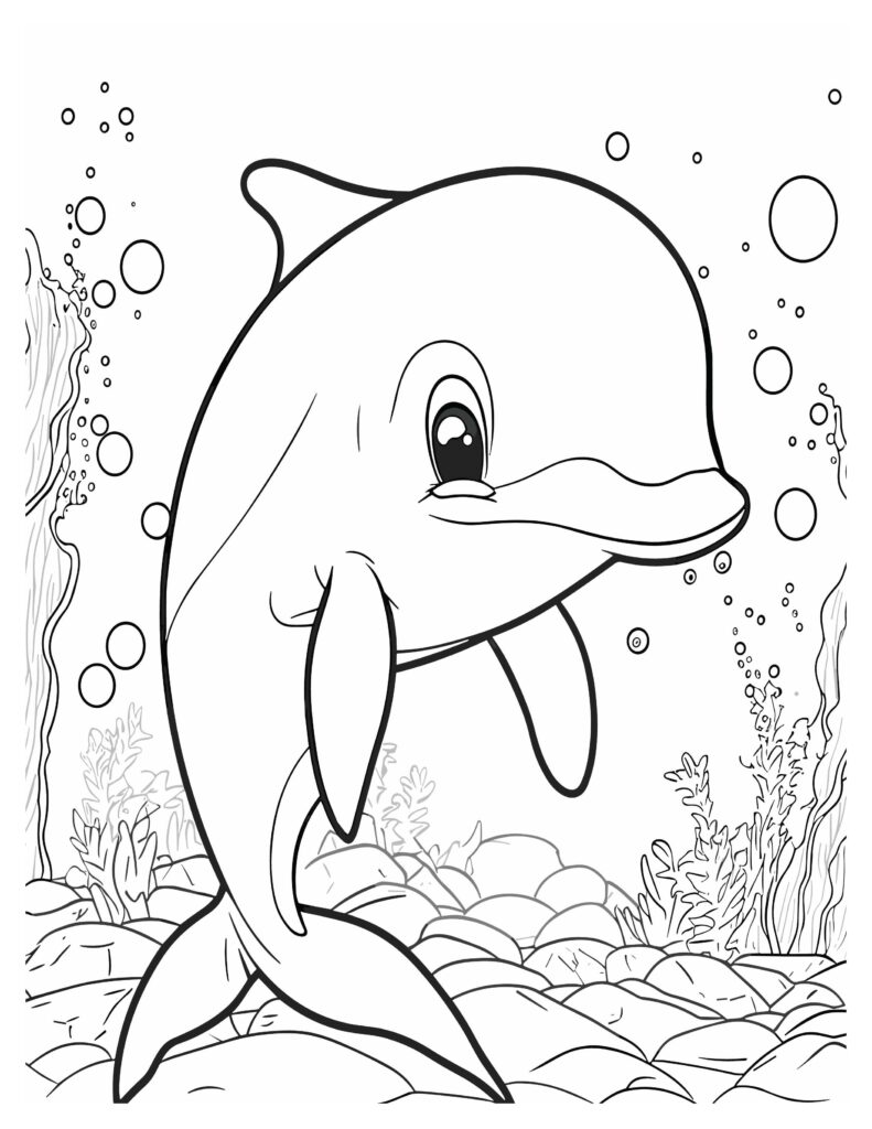 198 Dolphin Coloring Pages Free Printable 145