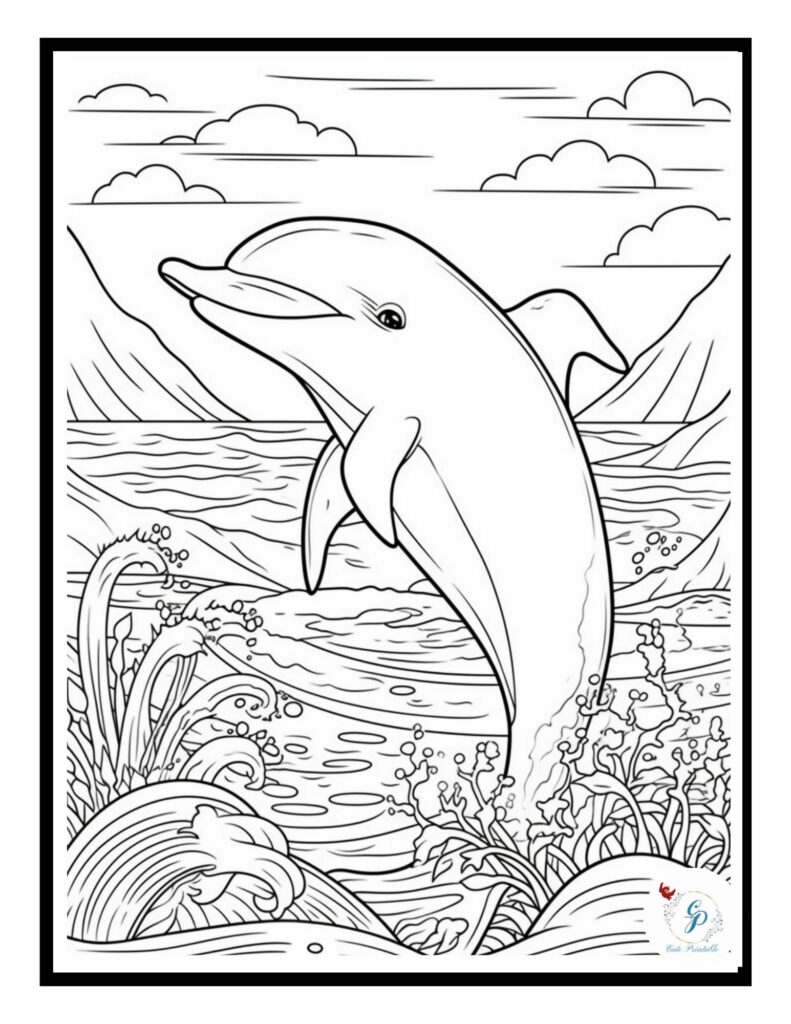 198 Dolphin Coloring Pages Free Printable 147