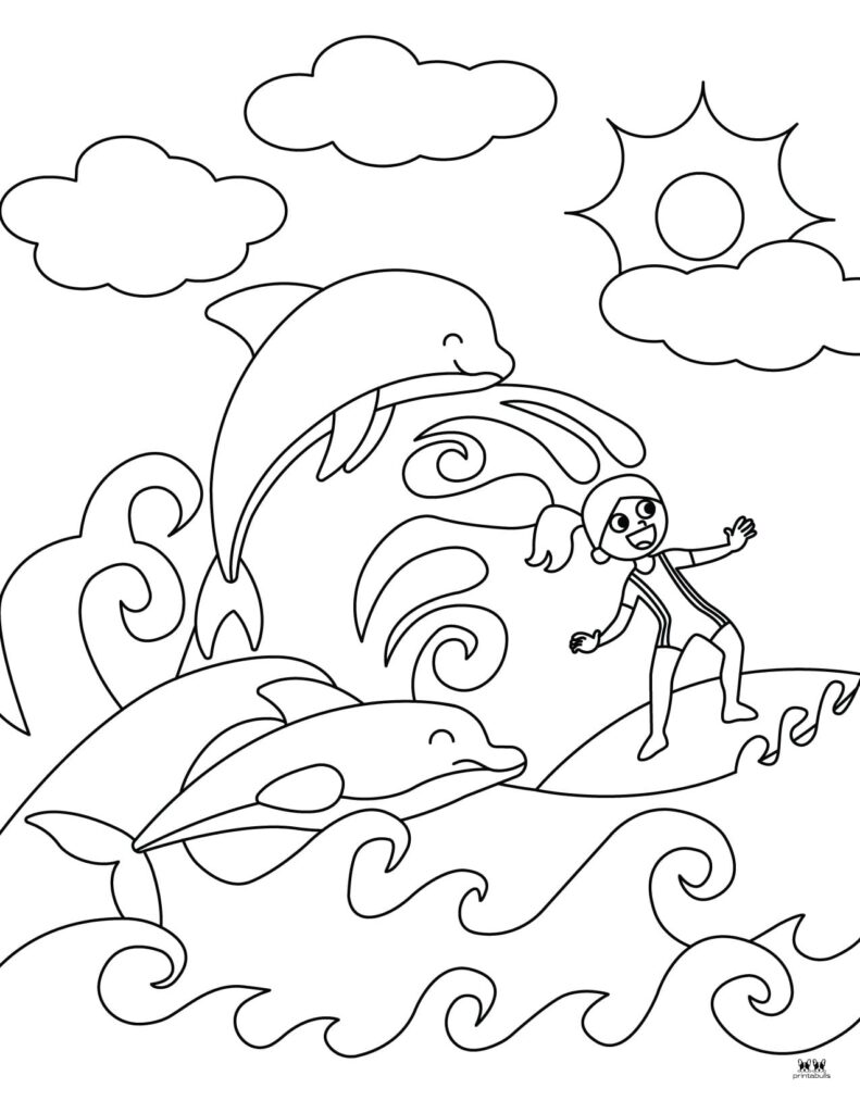 198 Dolphin Coloring Pages Free Printable 149