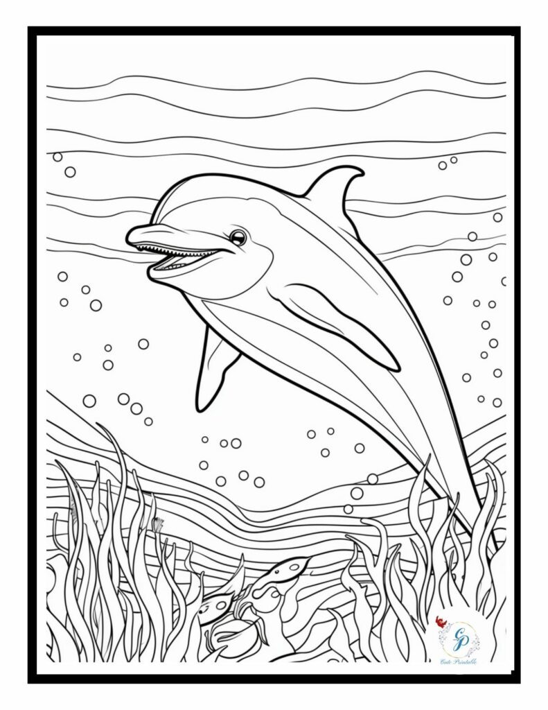 198 Dolphin Coloring Pages Free Printable 150