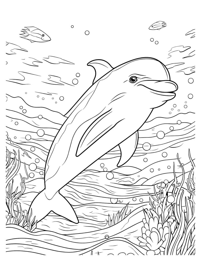 198 Dolphin Coloring Pages Free Printable 151