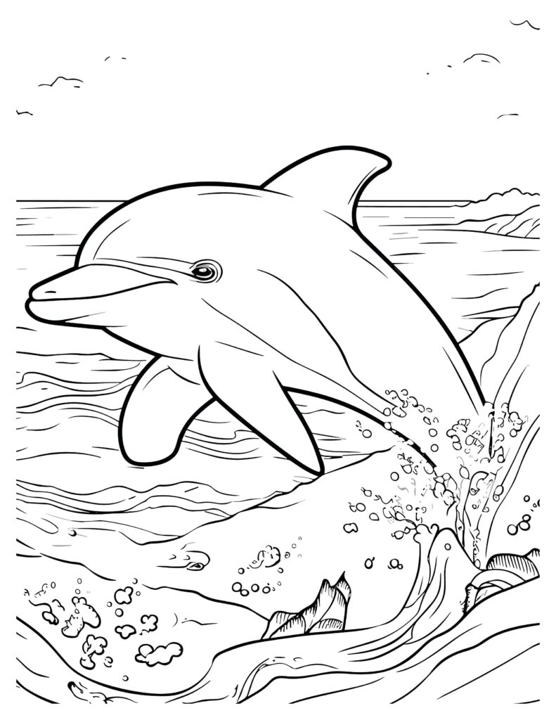 198 Dolphin Coloring Pages Free Printable 153