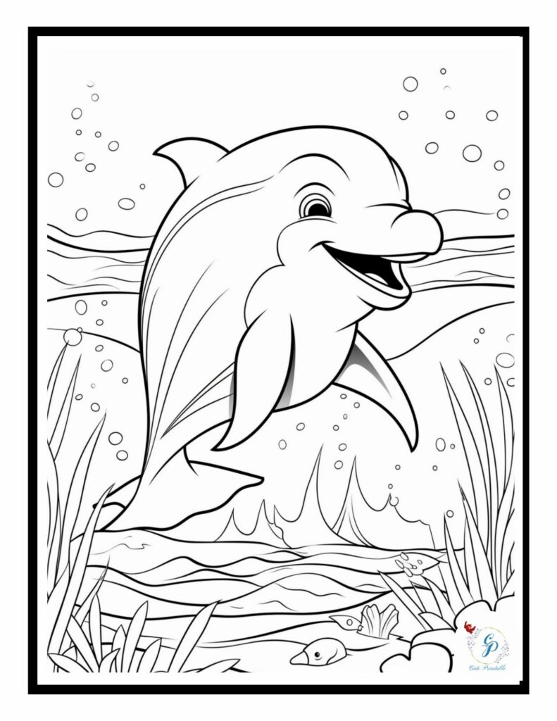 198 Dolphin Coloring Pages Free Printable 156