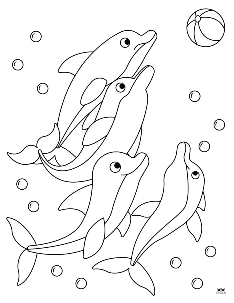 198 Dolphin Coloring Pages Free Printable 157