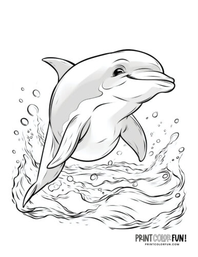 198 Dolphin Coloring Pages Free Printable 34