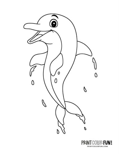 198 Dolphin Coloring Pages Free Printable 35