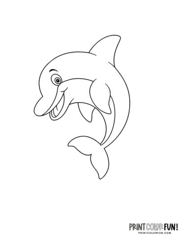 198 Dolphin Coloring Pages Free Printable 37