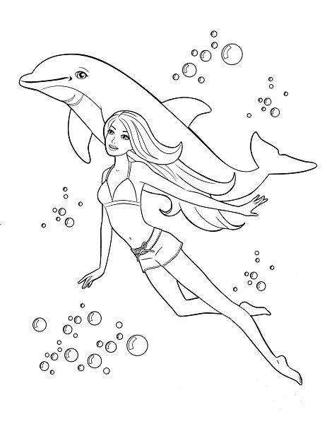 198 Dolphin Coloring Pages Free Printable 53