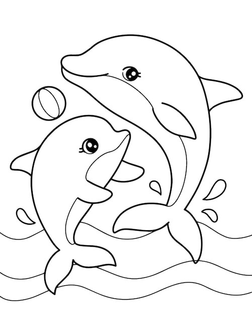 198 Dolphin Coloring Pages Free Printable 61