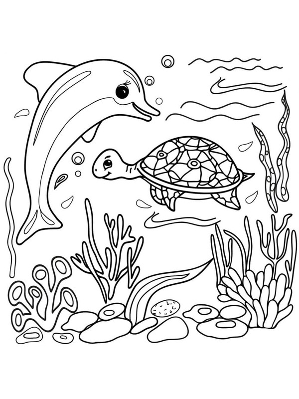 198 Dolphin Coloring Pages Free Printable 78