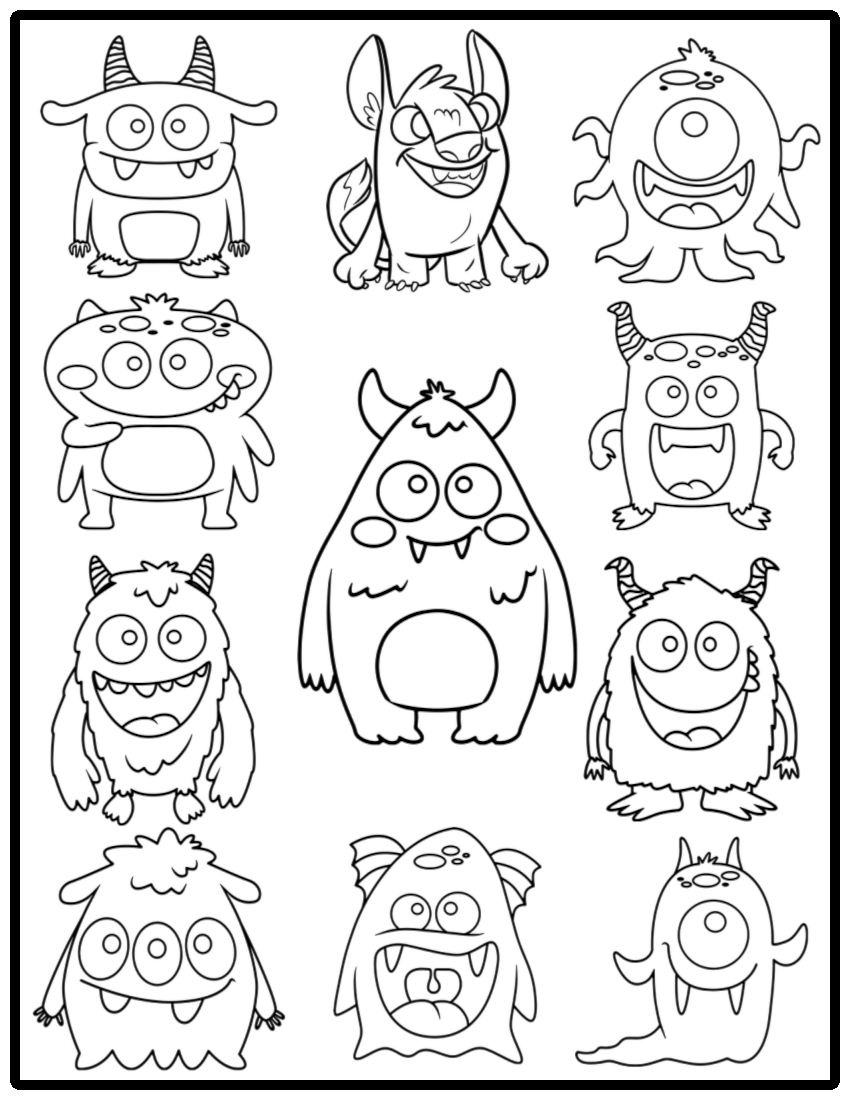 199+ Monsters Coloring Pages 104