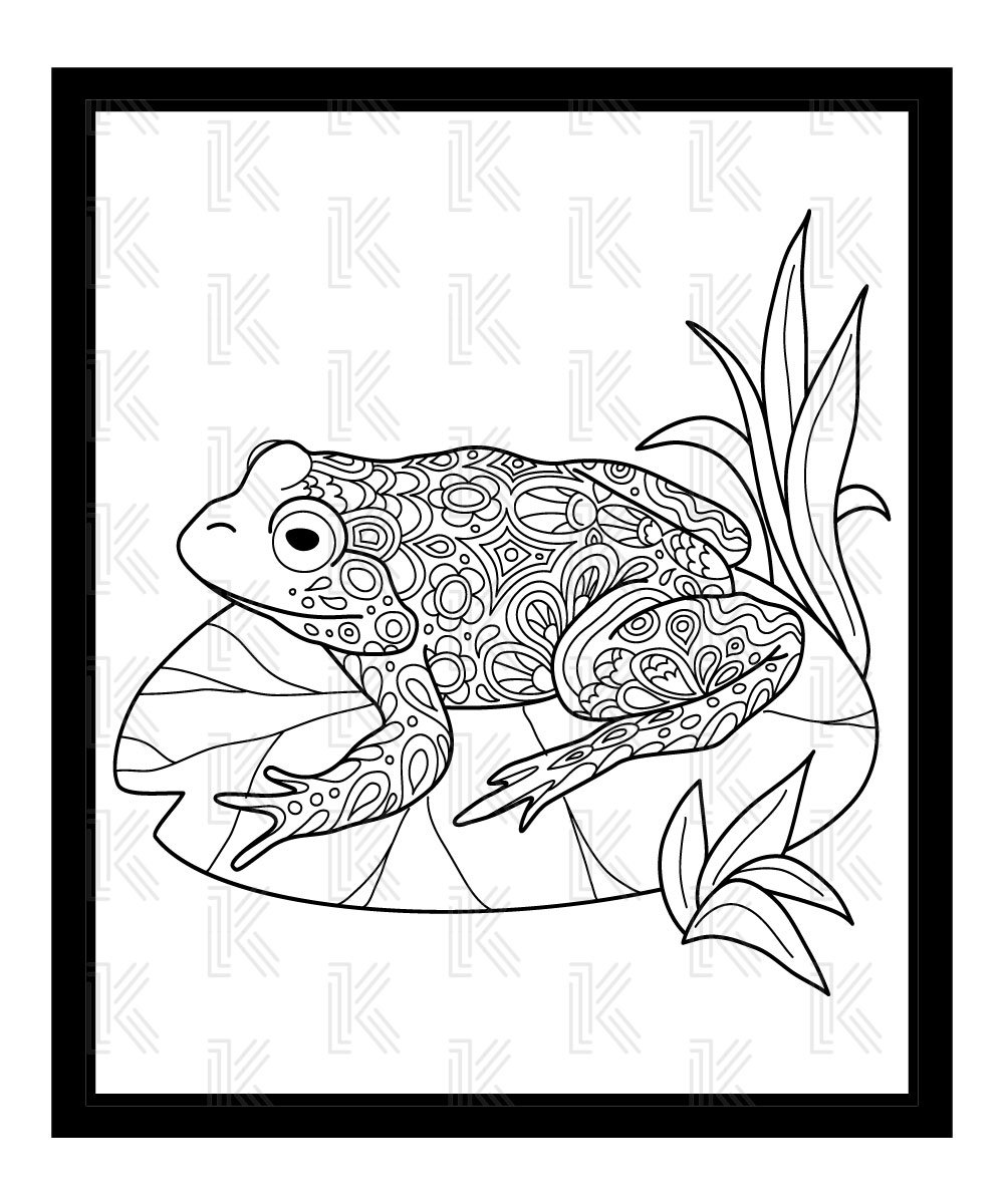 200+ Frog Coloring Pages 107