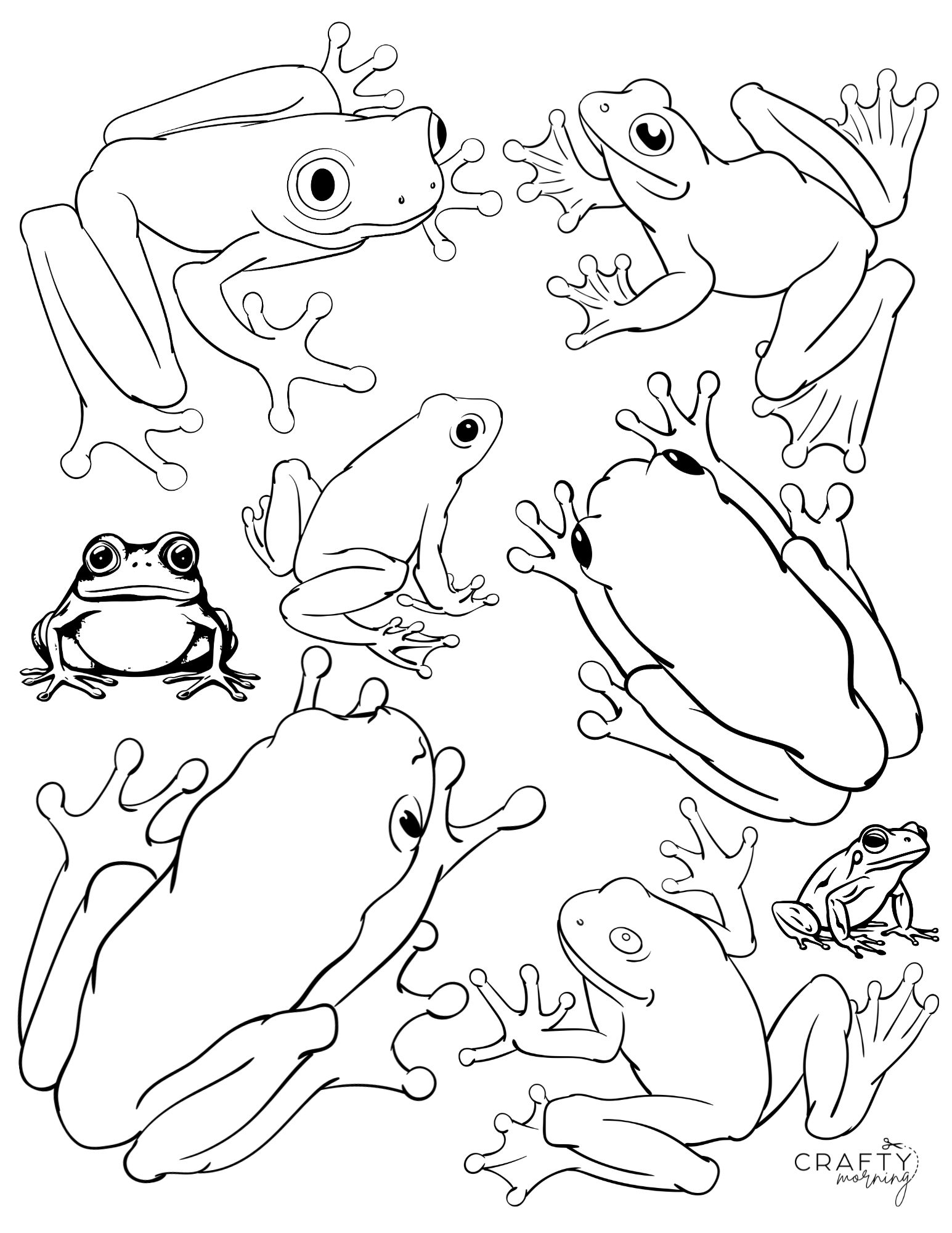 200+ Frog Coloring Pages 11