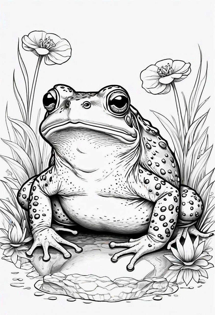 200+ Frog Coloring Pages 121