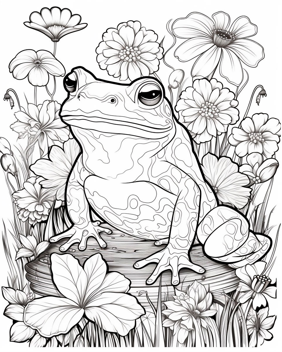 200+ Frog Coloring Pages 124